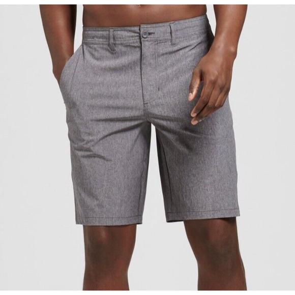 Goodfellow & Co Mens Hybrid Swim Shorts Size 28 Dark Gray Pockets - Picture 2 of 10